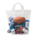 Crystal Clear Stadium Security Fused Soft Loop Handle Bag (12"x12"x6") - Flexo Ink